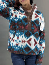 Ariat Berber Snap Front Sweatshirt PLAINSVIEW PRINT