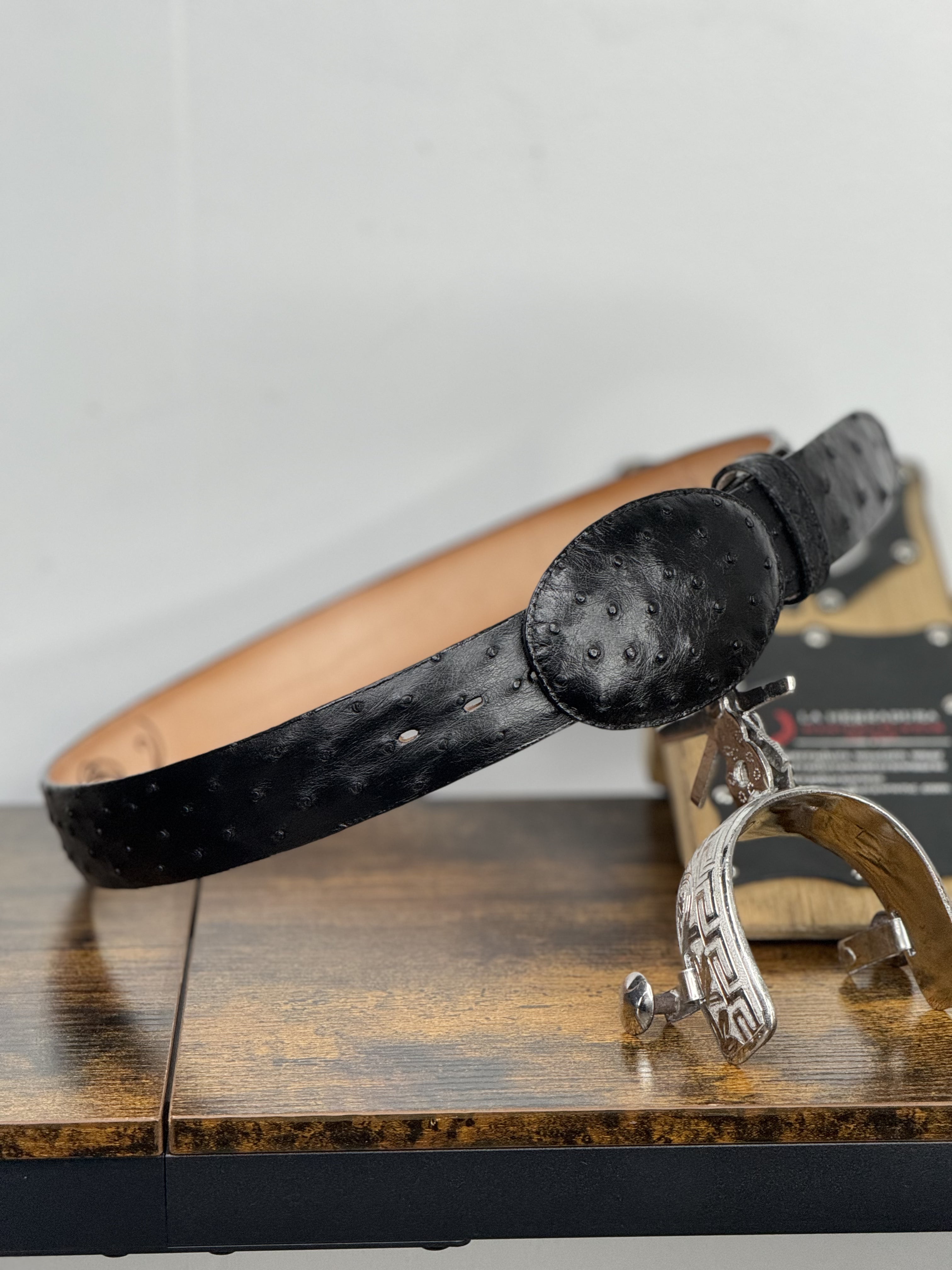 EXOTIC OSTRICH BLACK BELT