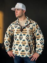 CINCH MENS White Aztec Pull Over