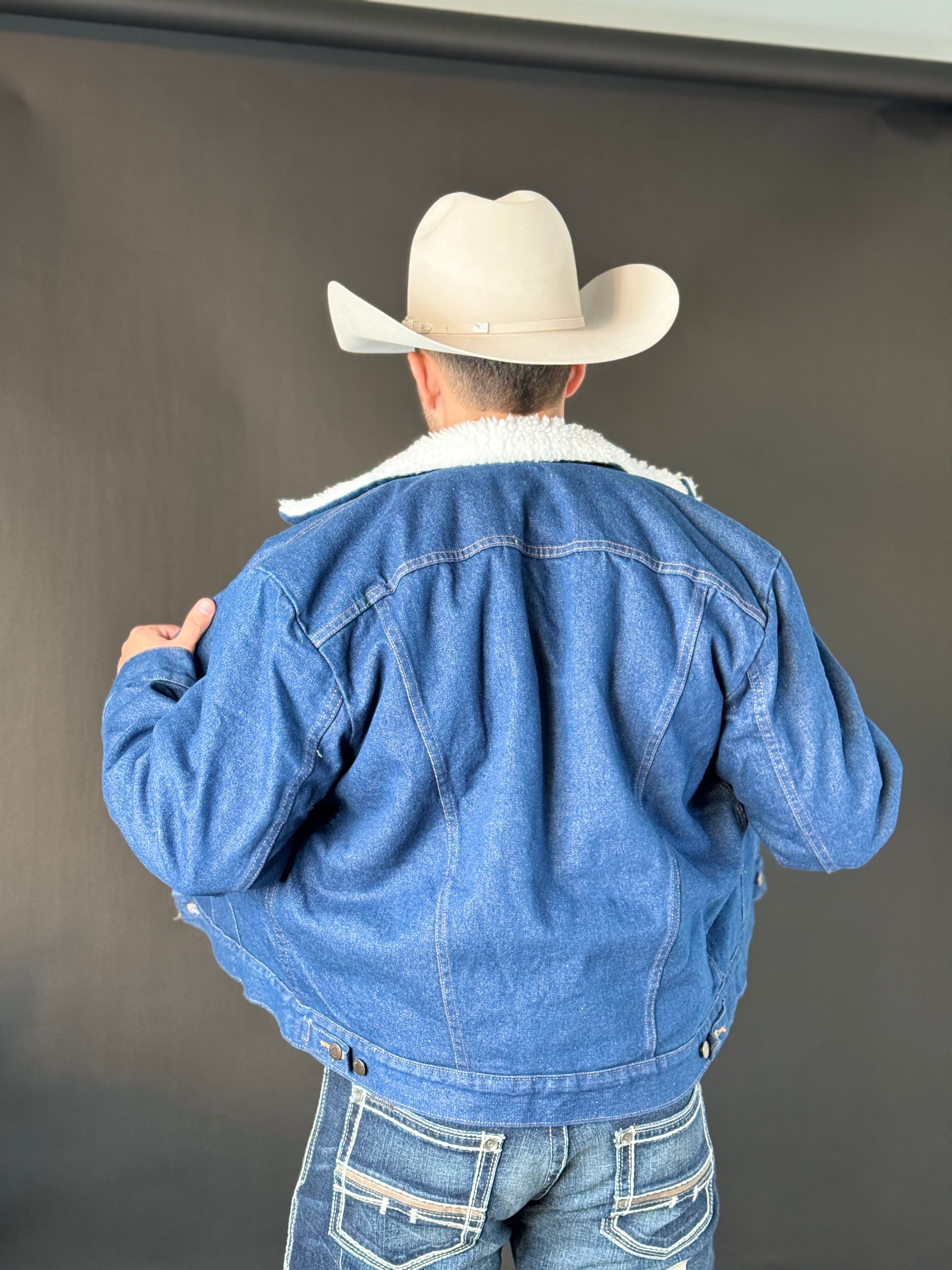 WRANGLER Cowboy Cut Sherpa on top Lined Denim Jacket