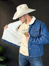 WRANGLER Cowboy Cut Sherpa on top Lined Denim Jacket