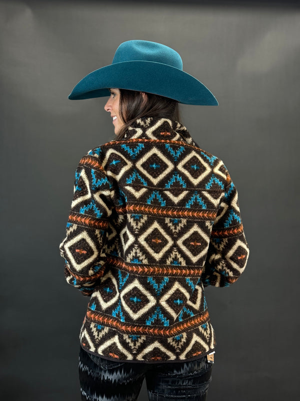 Rock&roll Womens Aztec Berber Jacket Dark Brown