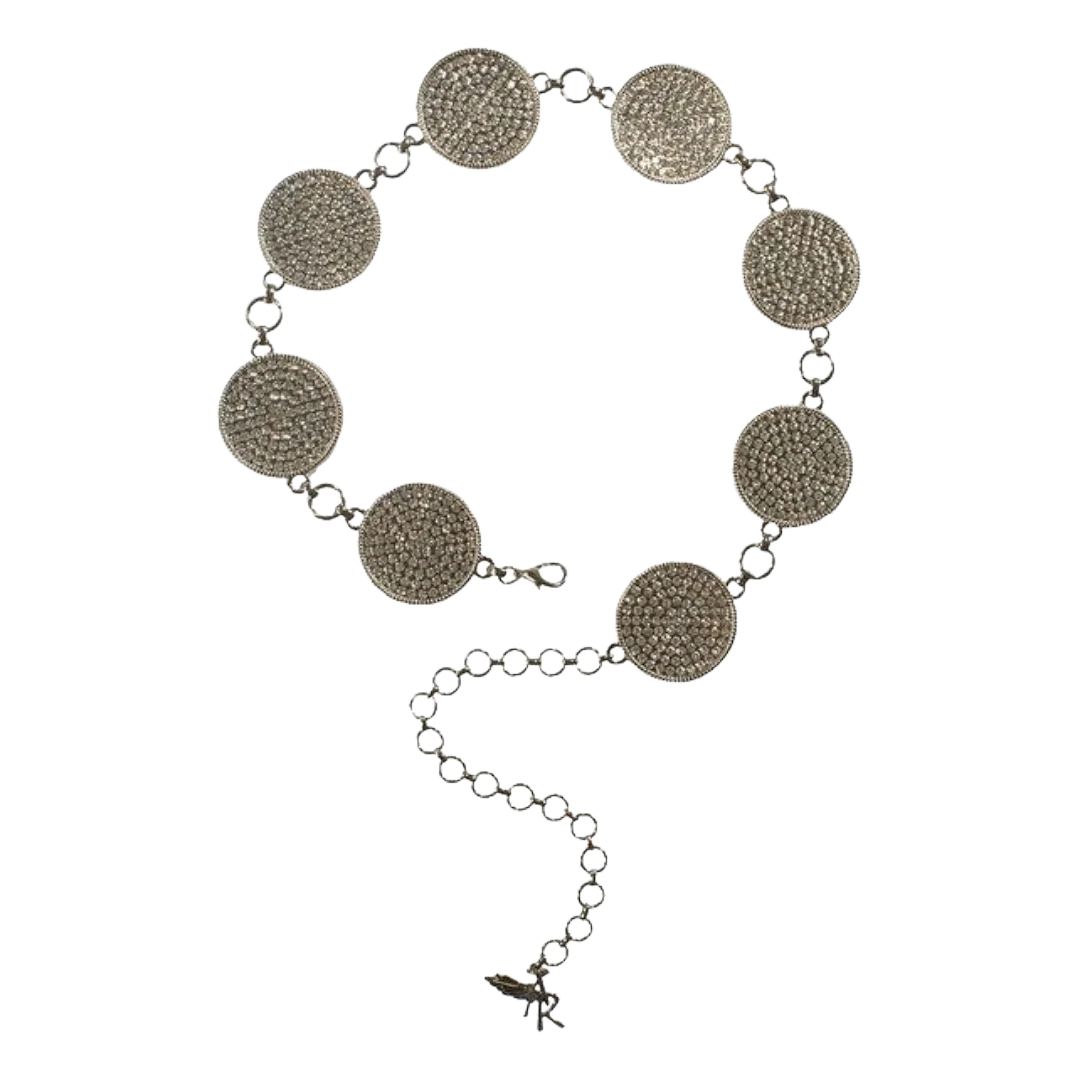 Angel Ranch Ladies Silver Concho Chain Belt D140009136