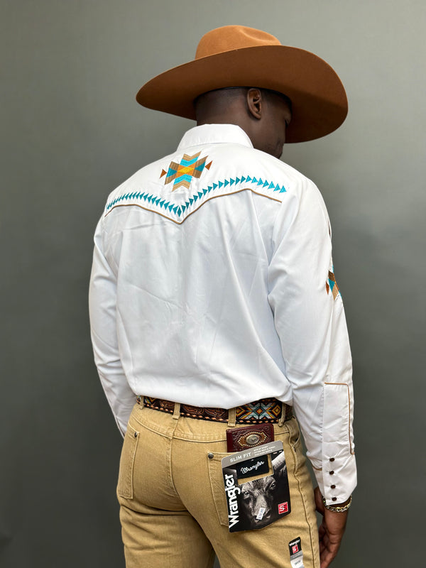 Rangers Legend Original White Charro Embroidered