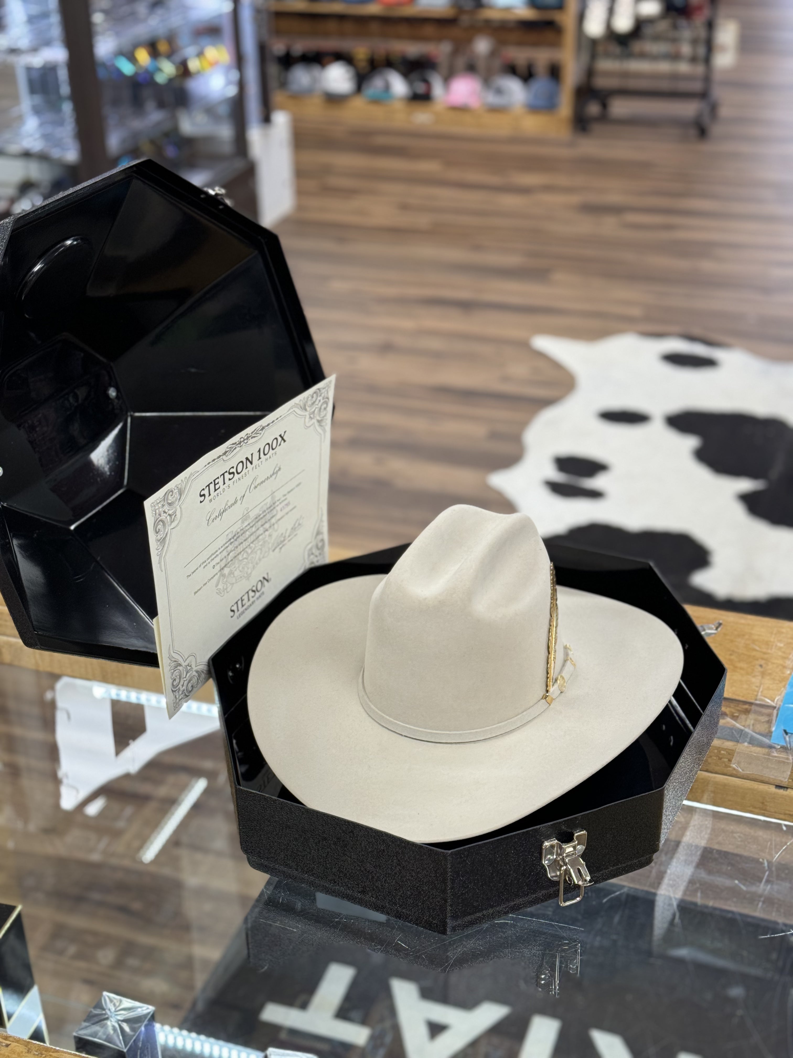 SOMBRERO COWBOY STETSON 100X EL PRESIDENTE VIENTRE PLATA