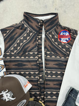 Men's Cinch Brown Aztec Vest