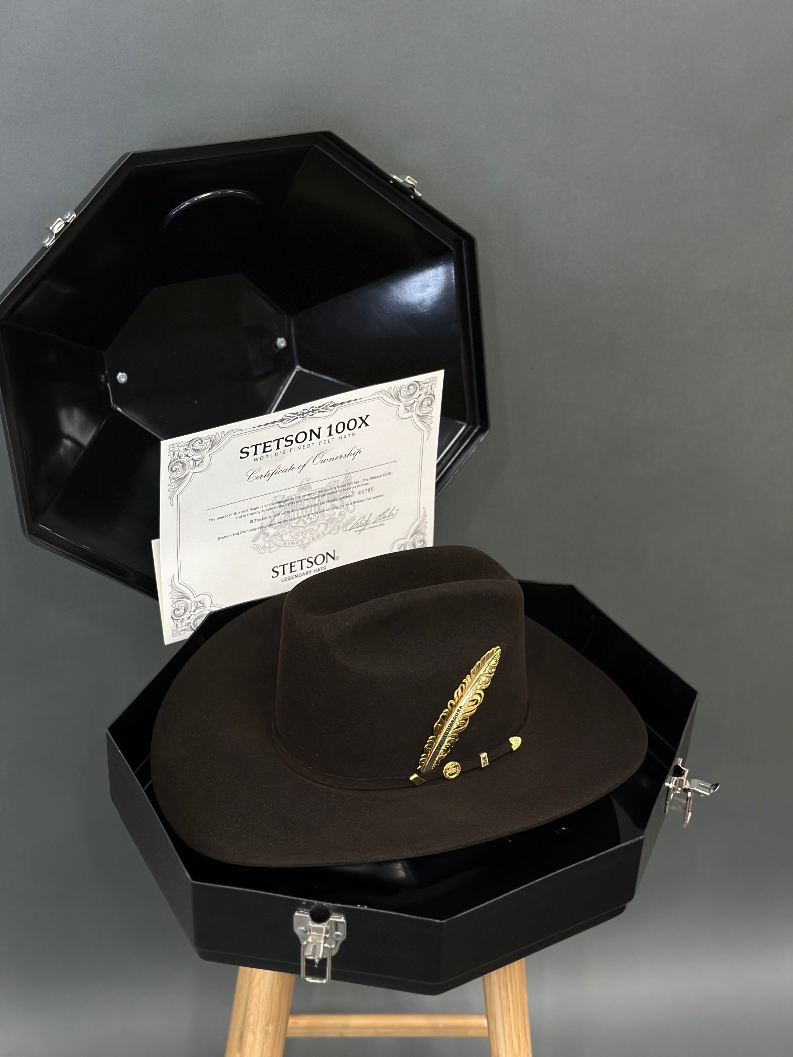 SOMBRERO COWBOY STETSON 100X EL PRESIDENTE VIENTRE PLATA