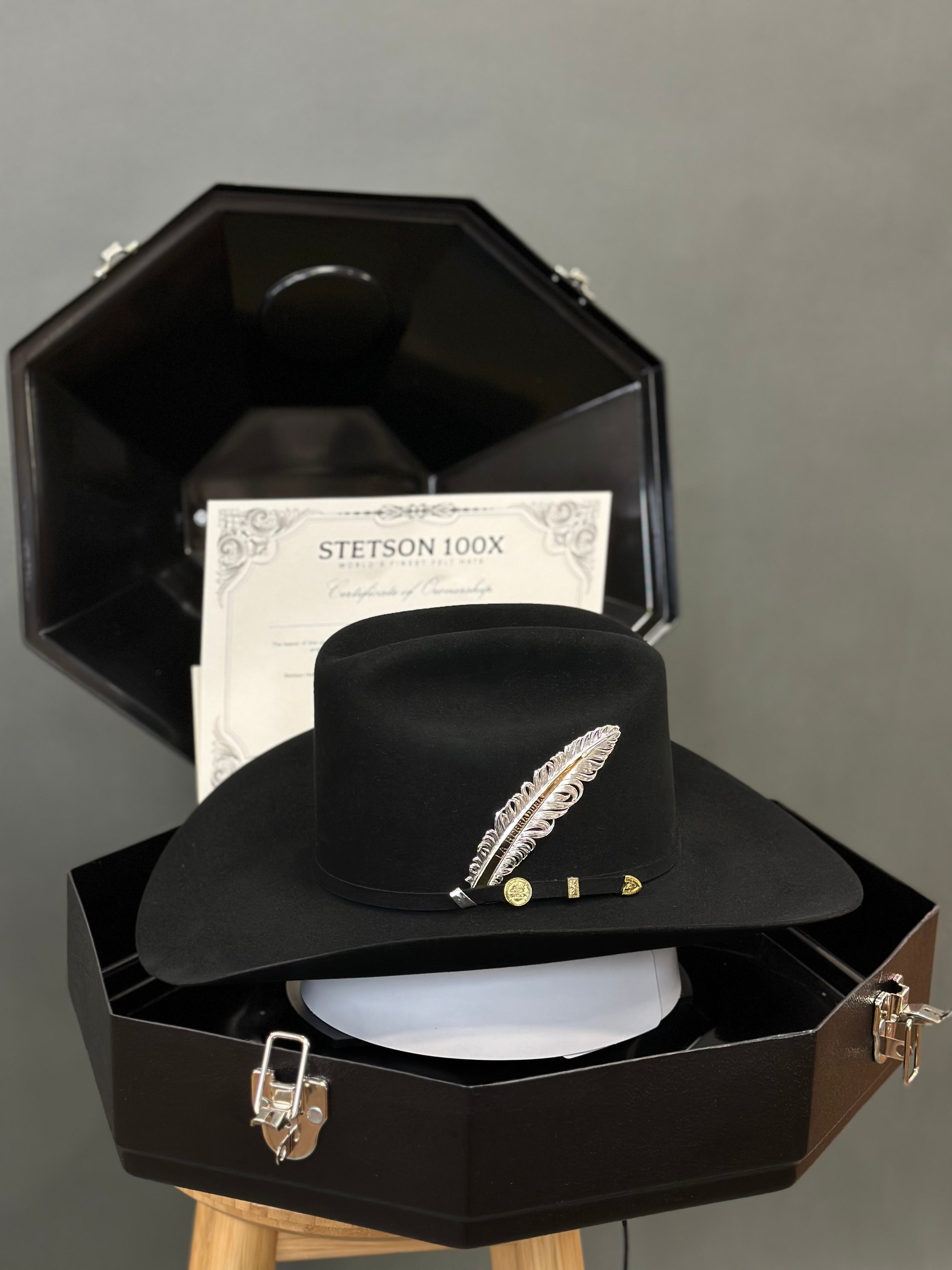 SOMBRERO COWBOY STETSON 100X EL PRESIDENTE VIENTRE PLATA