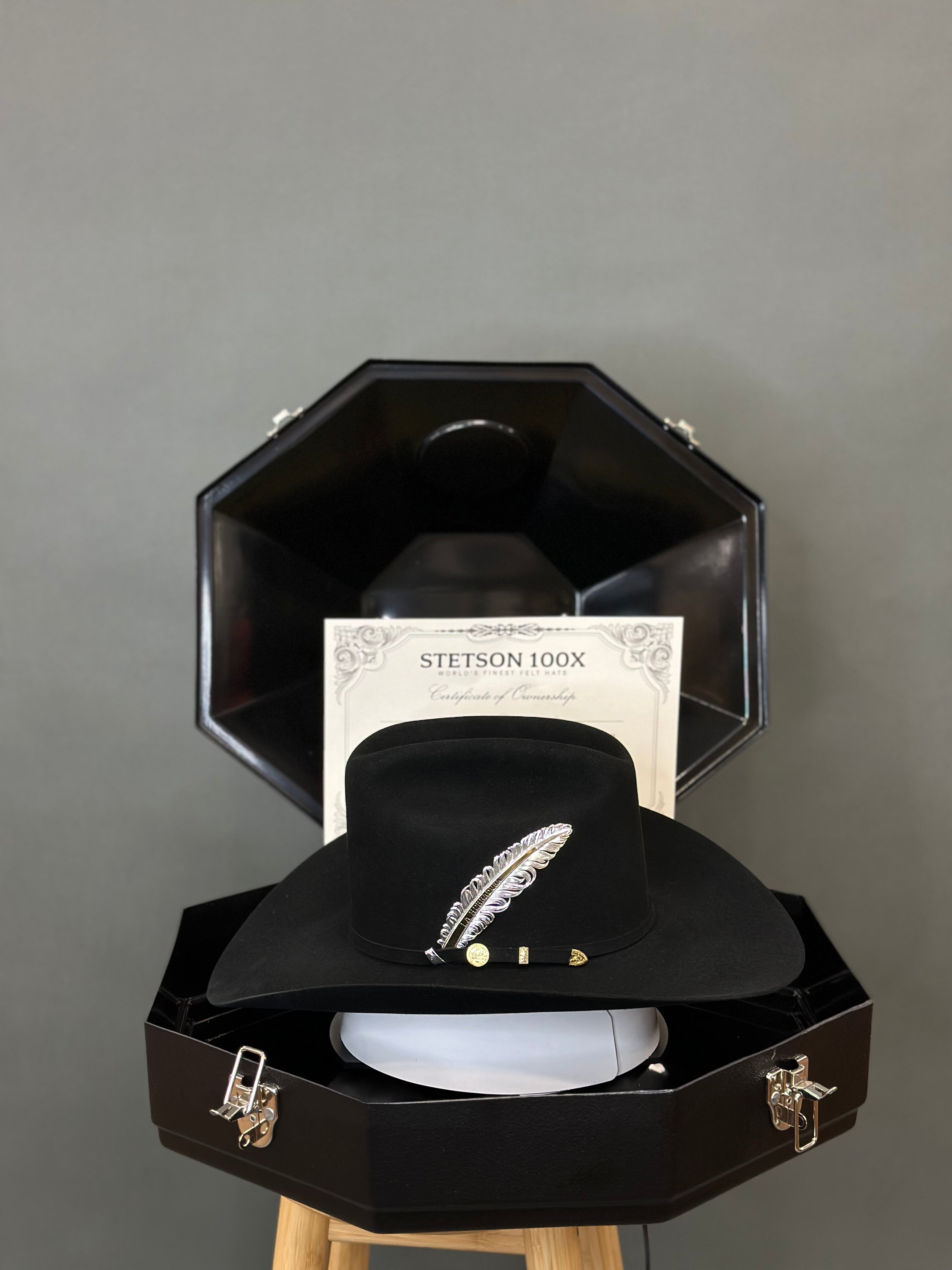 SOMBRERO COWBOY STETSON 100X EL PRESIDENTE VIENTRE PLATA