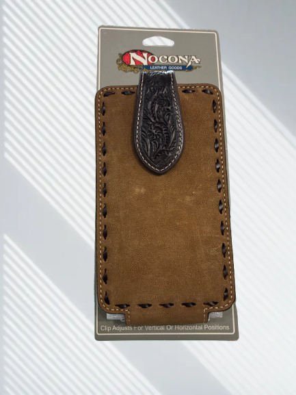 NOCONA TAN LEATHER CELL PHONE CASE - 0697008