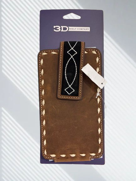 3D BELT COMPANY -TAN LEATHER CELL PHONE HOLSTER CASE - D350011107