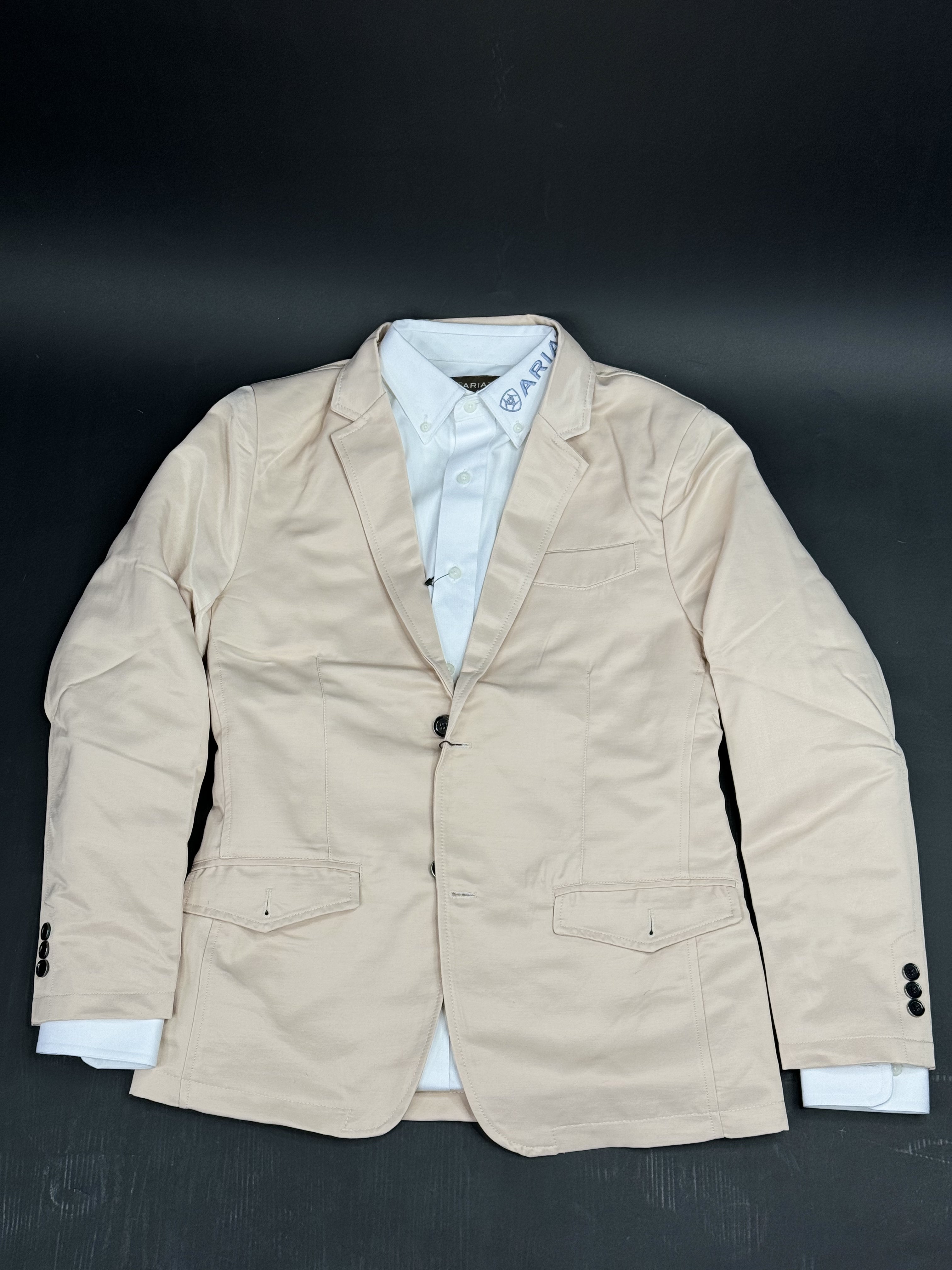 LAMASINI BEIGE SMOOTH LISO BLAZER