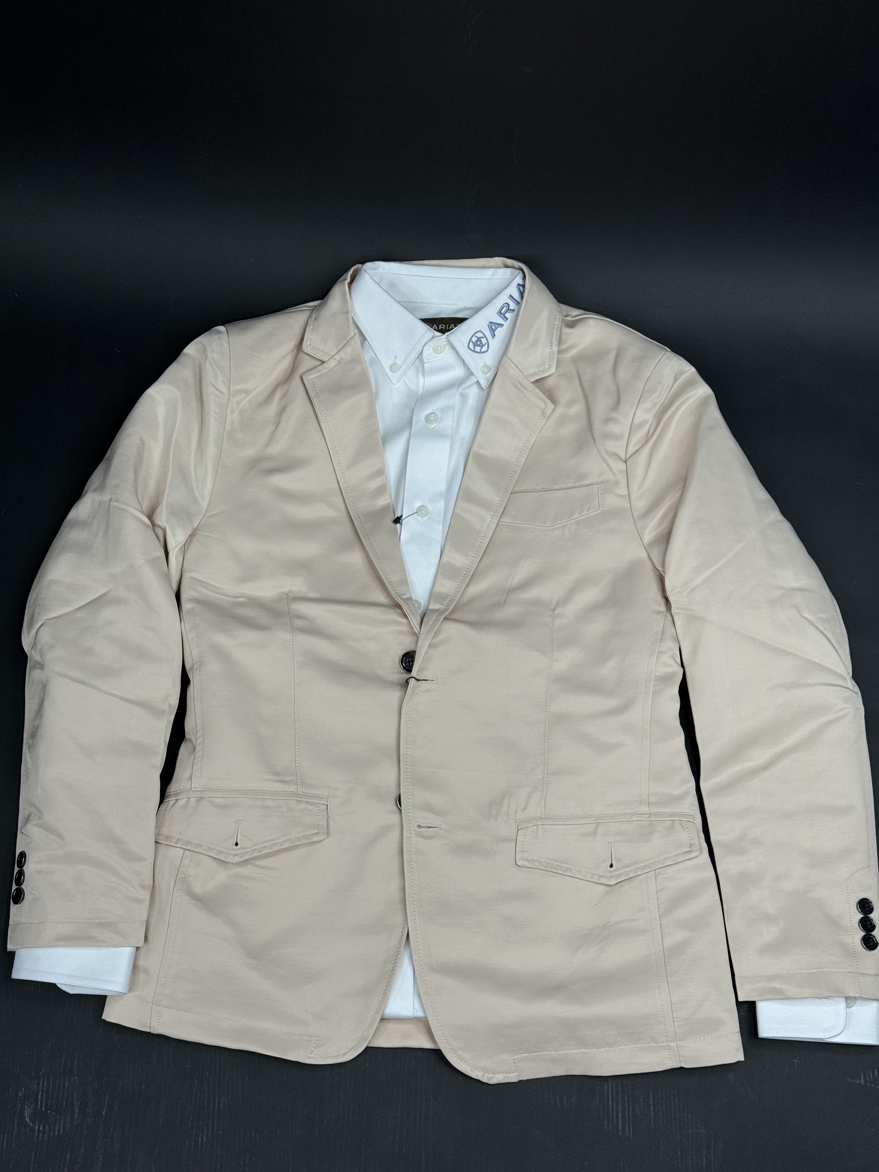 LAMASINI BEIGE SMOOTH LISO BLAZER