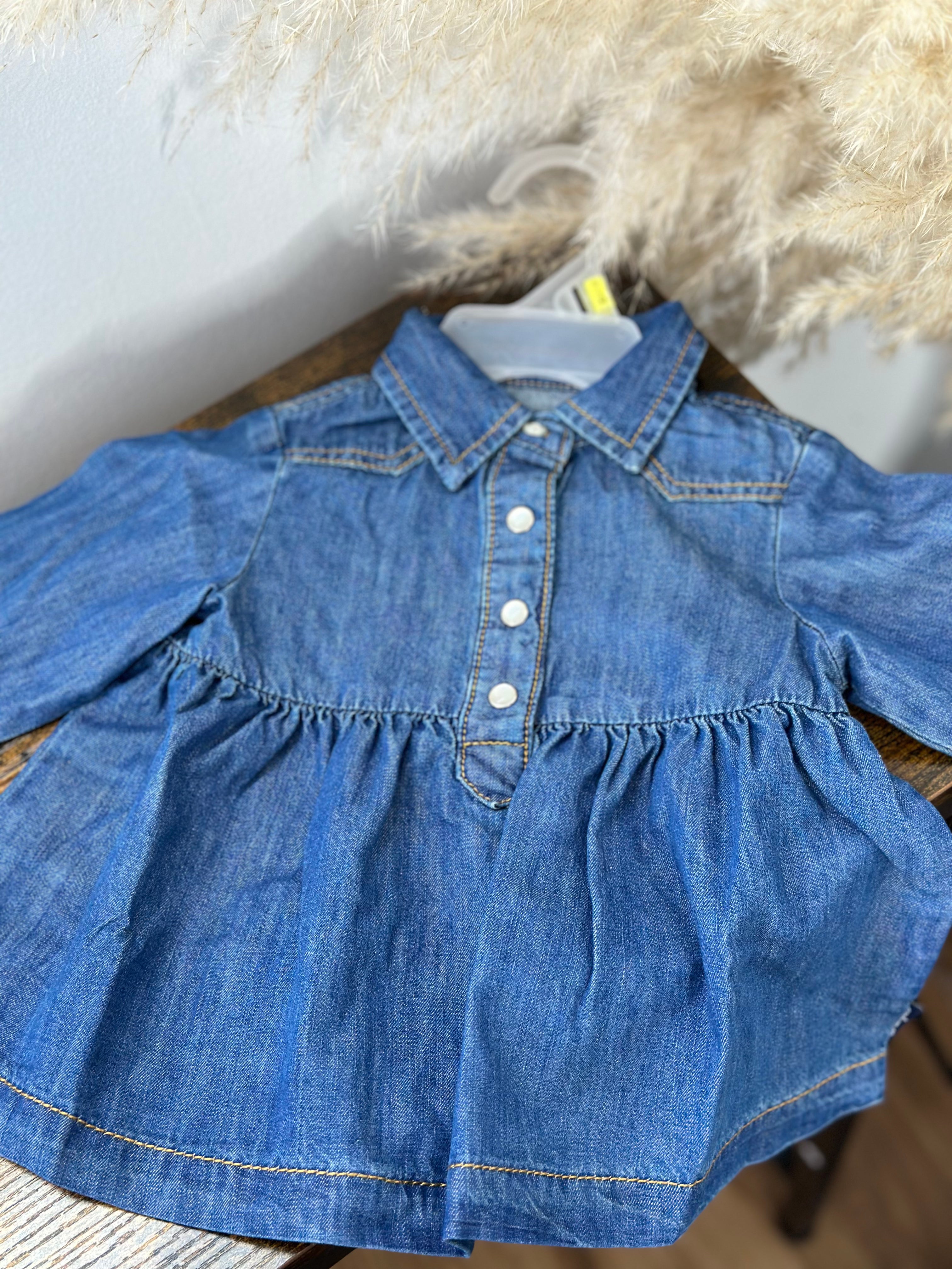 WRANGLER BABY BLUE JEAN SNAP DRESS