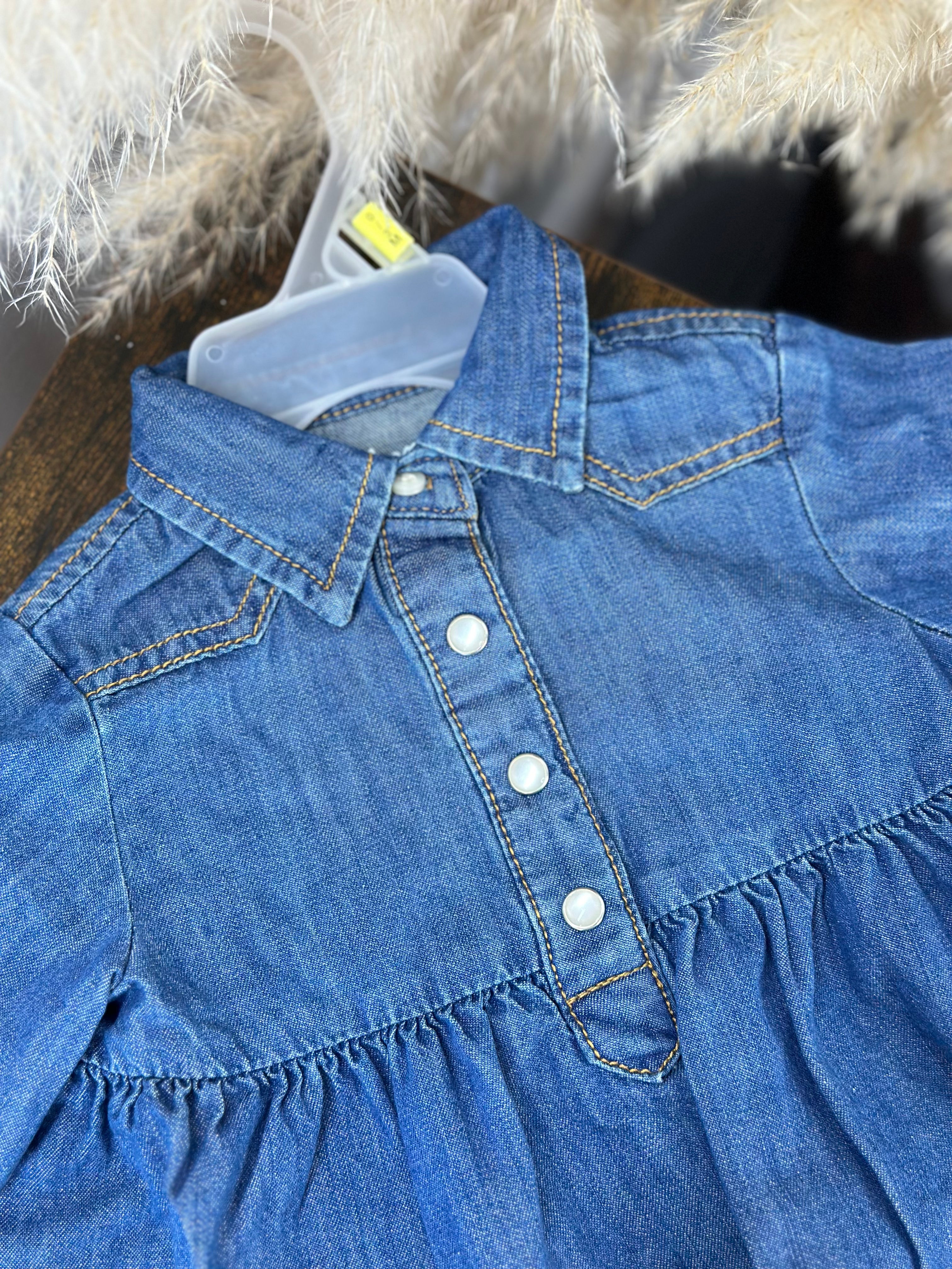 WRANGLER BABY BLUE JEAN SNAP DRESS