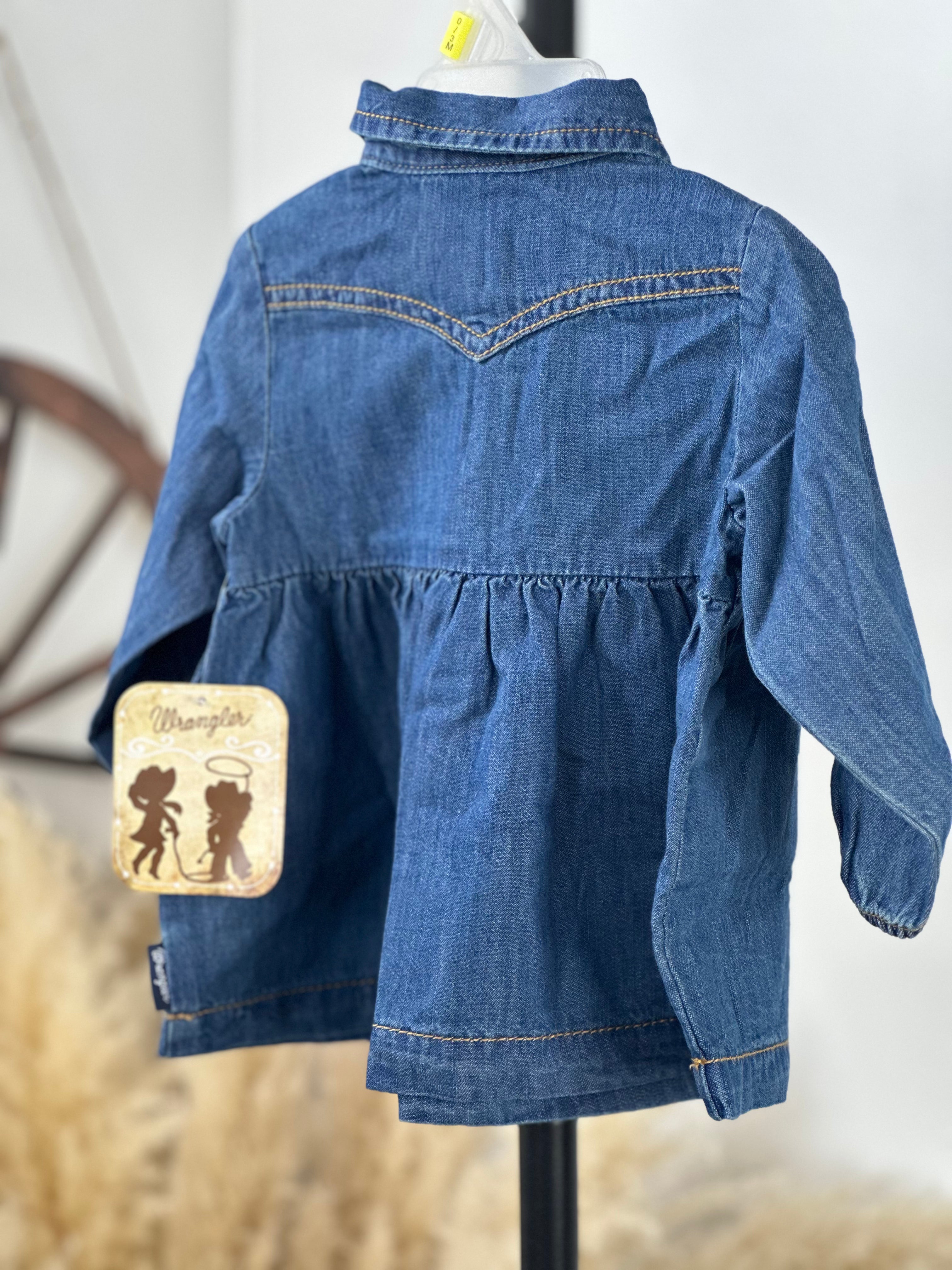 WRANGLER BABY BLUE JEAN SNAP DRESS