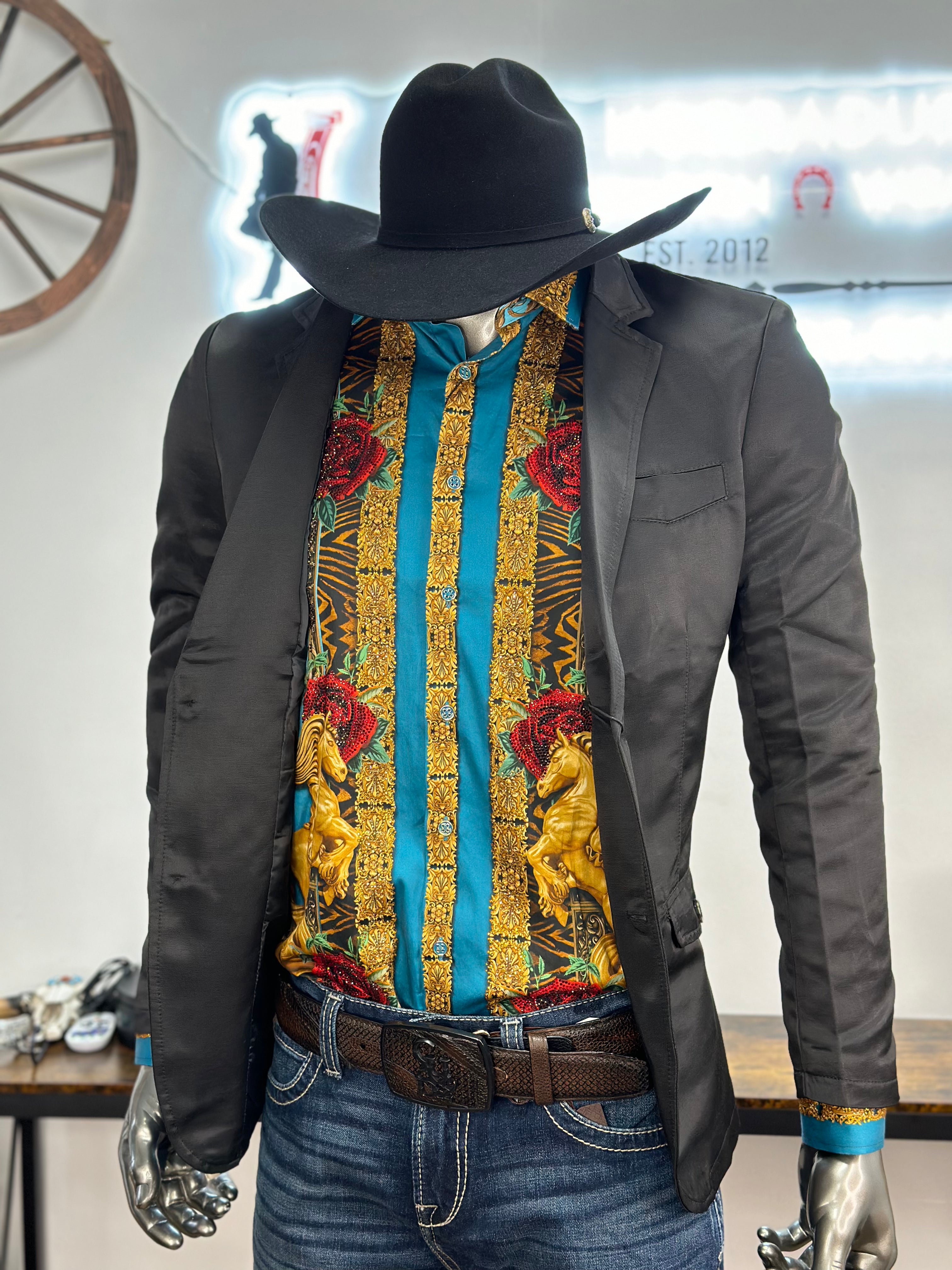 BARABAS PEDRERÍA TUR-TURQUOISE 418 LONG SLEEVE SHIRT