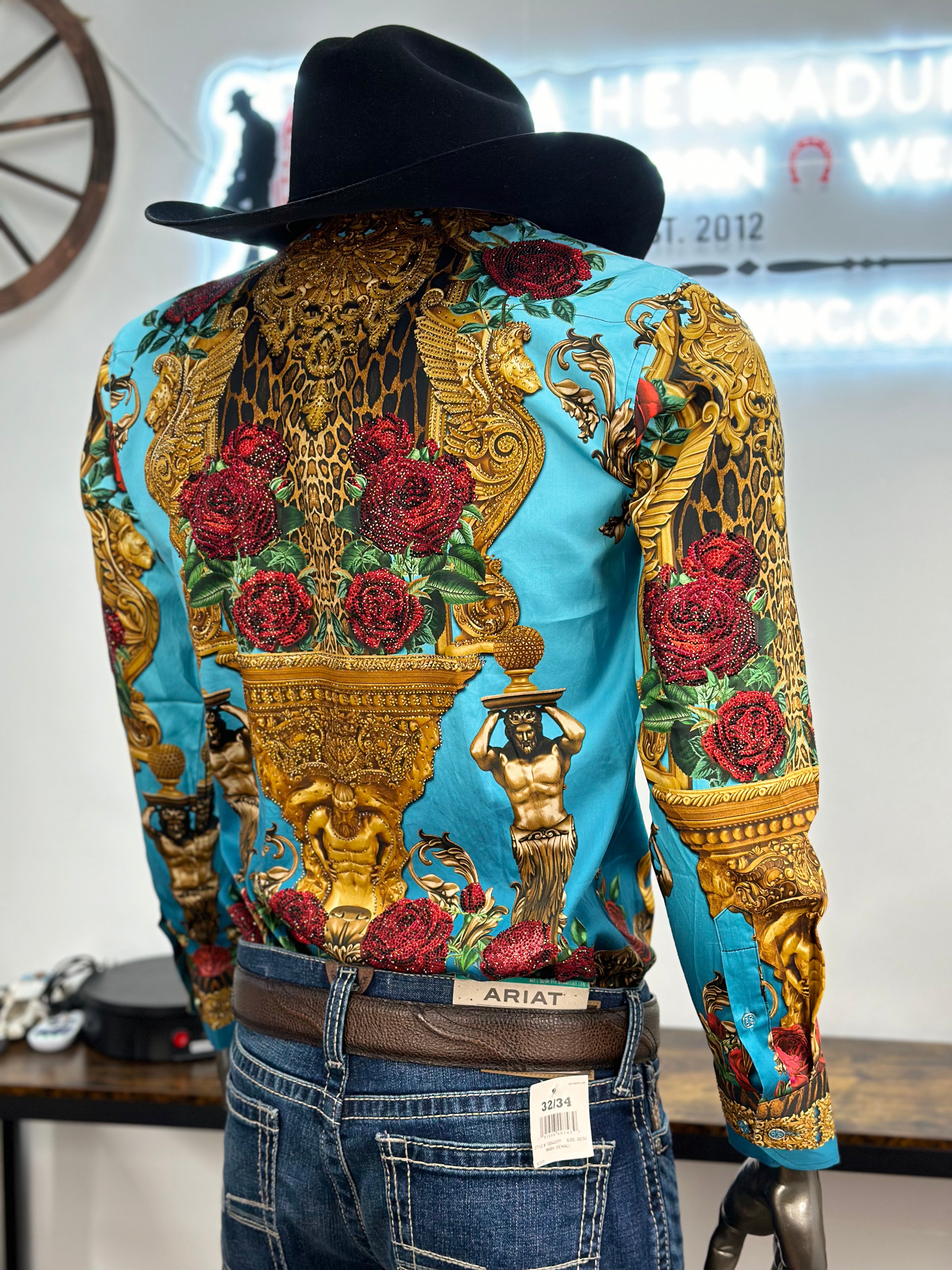 BARABAS PEDRERÍA TUR-TURQUOISE 418 LONG SLEEVE SHIRT