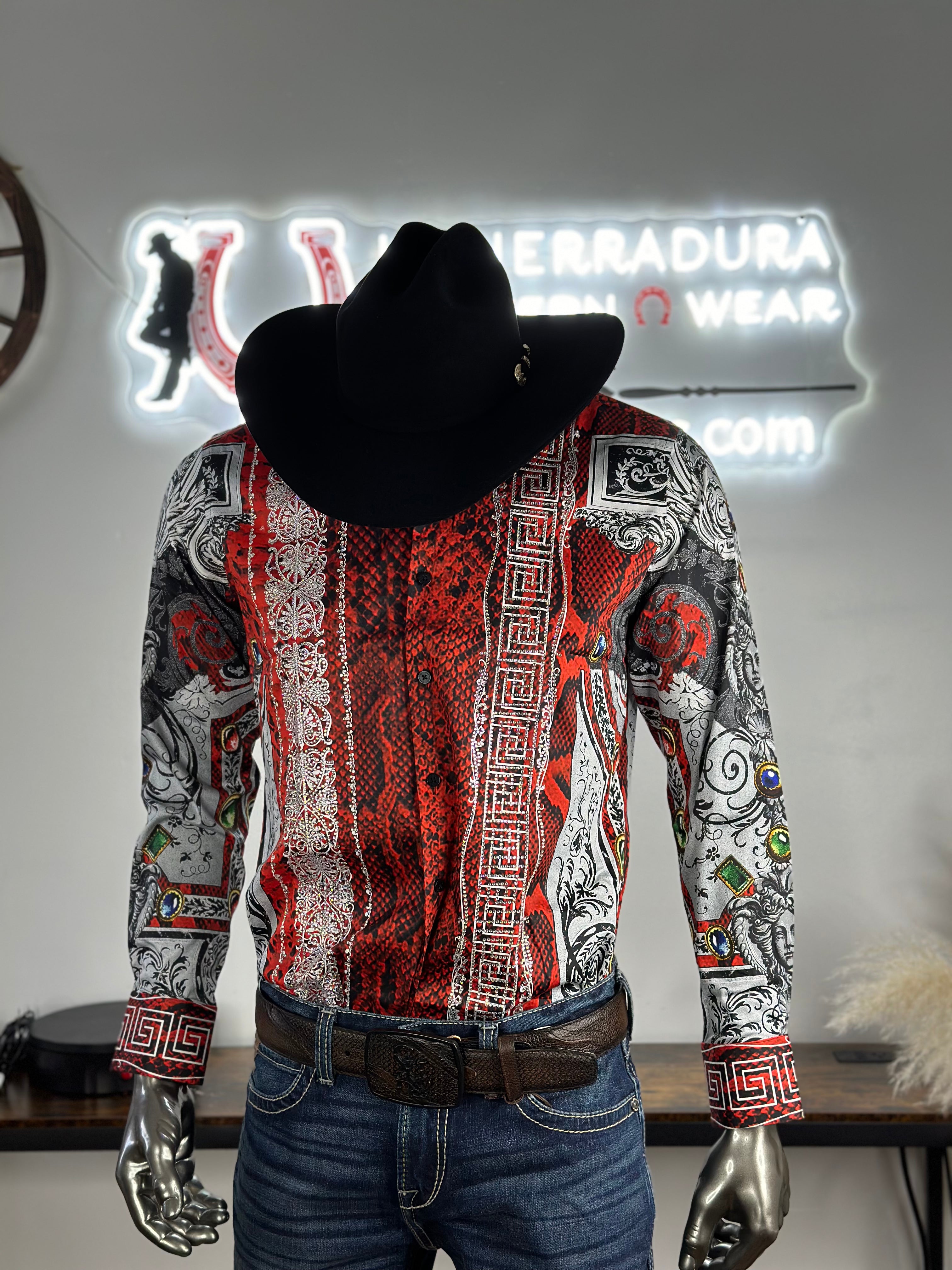 BARABAS RED-RED 962 LONG SLEEVE SHIRT