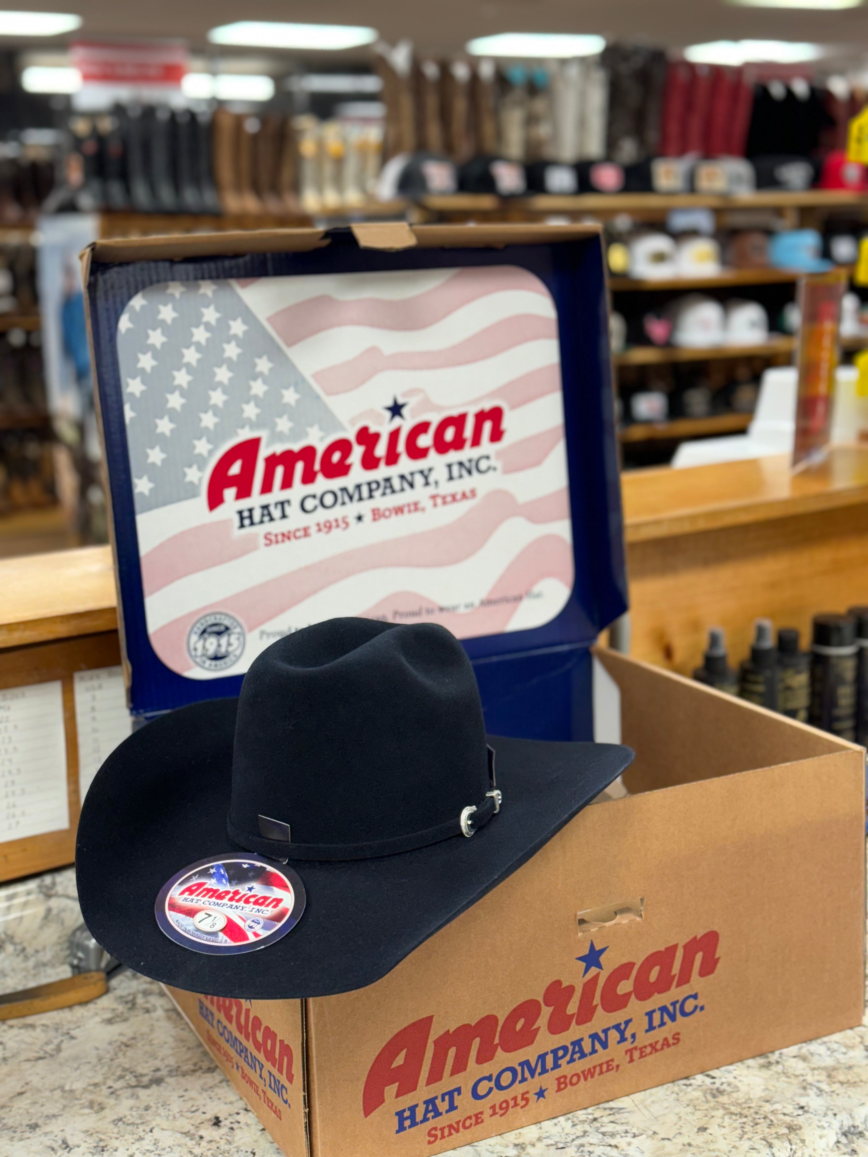 7X American Felt Hat Midnight Blue