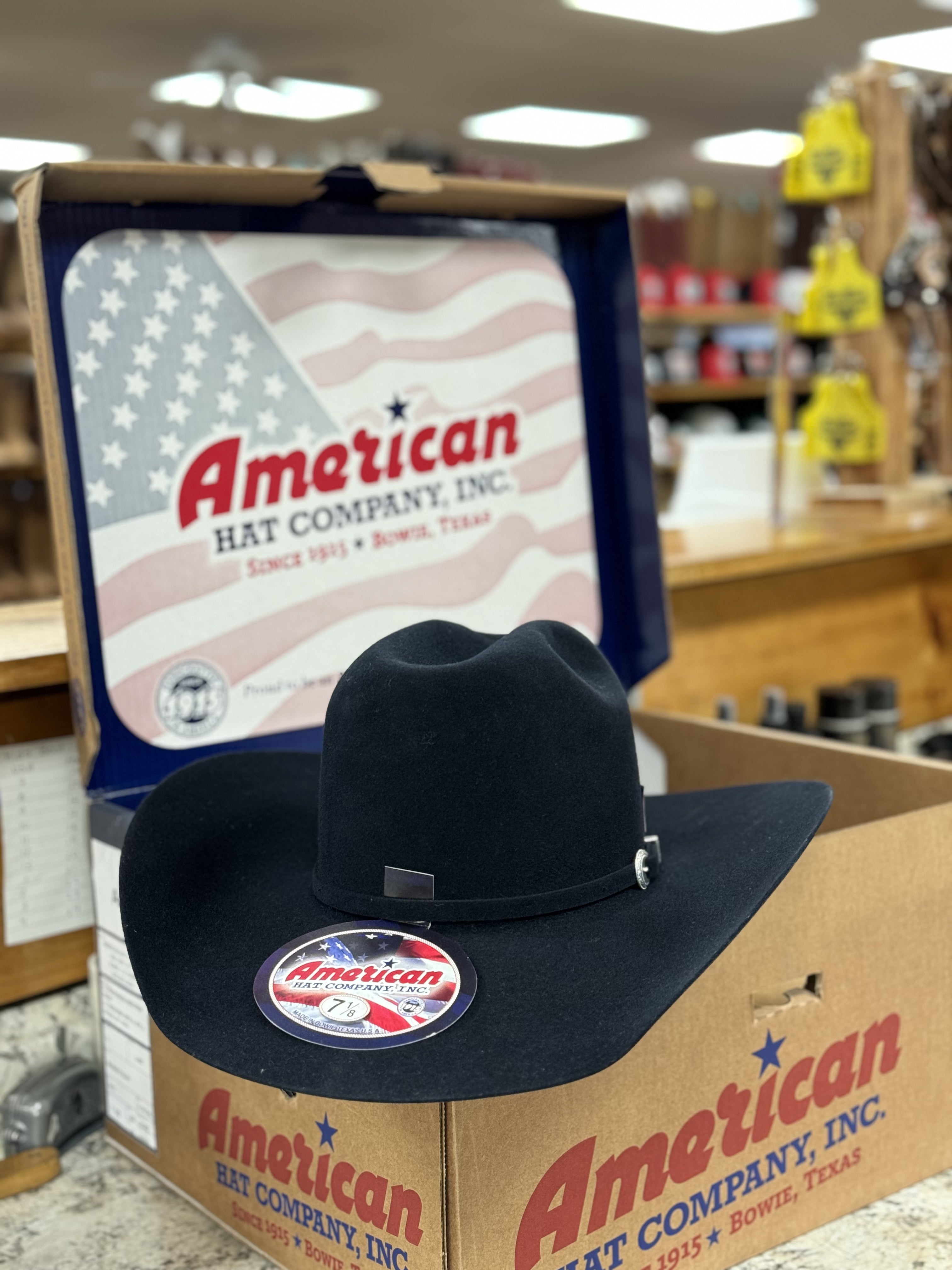 7X American Felt Hat Midnight Blue