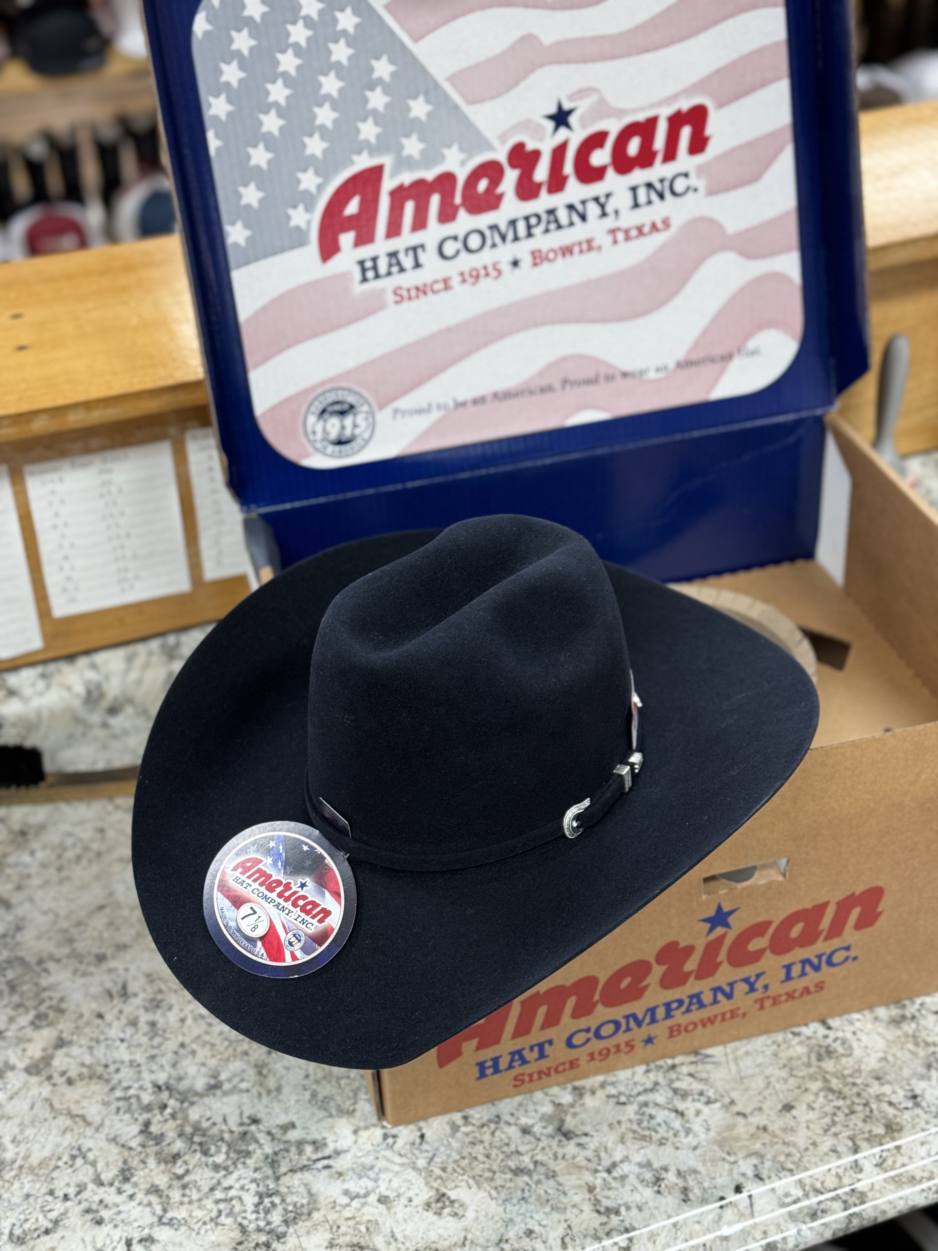 7X American Felt Hat Midnight Blue