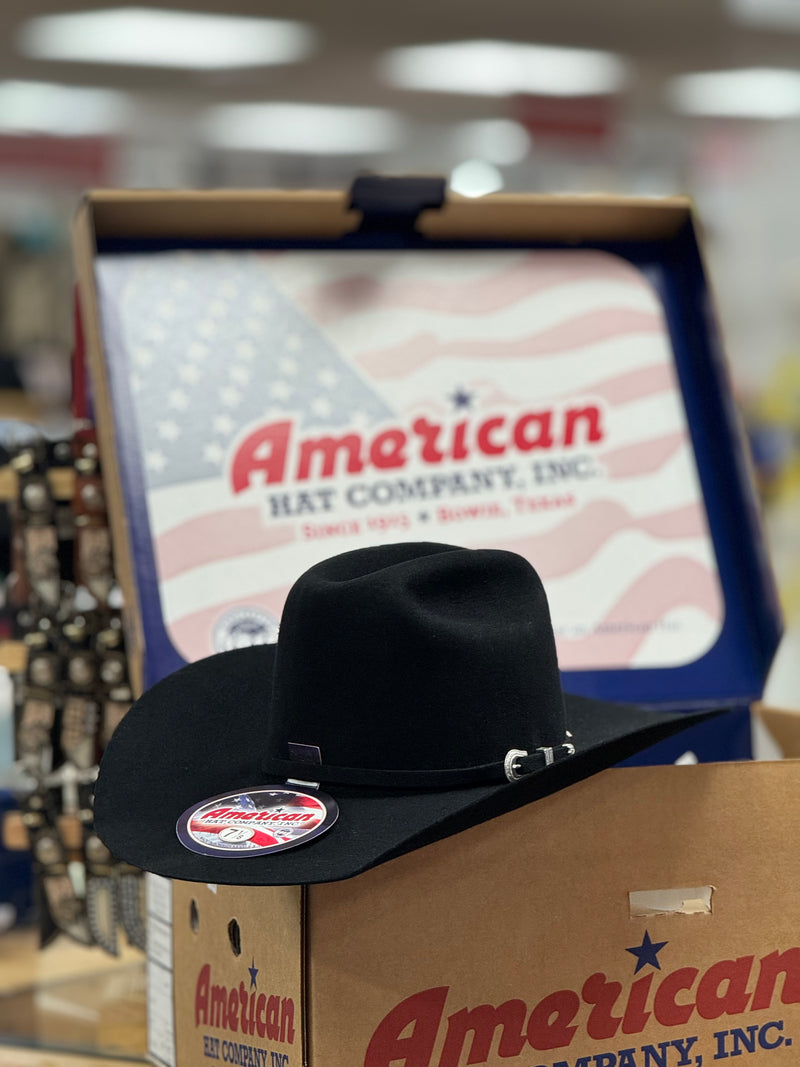 7X American Hat Company Felt Black