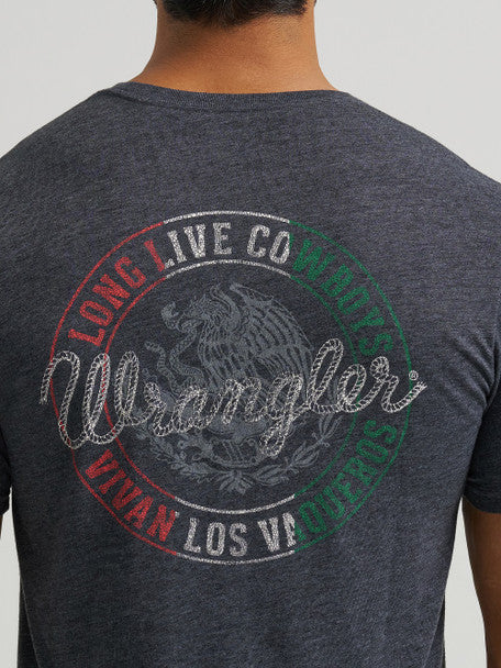 MENS WRANGLER TEE GRAY MEXICO LOGO 112372808