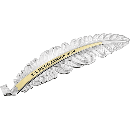 LA HERRADURA W.W MONTANA HAT FEATHER PLATA.