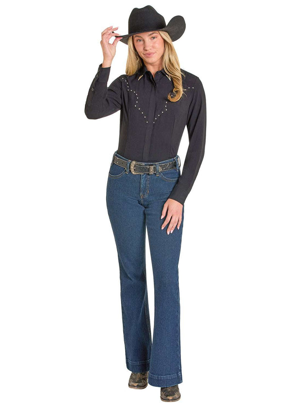 CAMISA NEGRA PARA MUJER PANHANDLE LWN2S07922