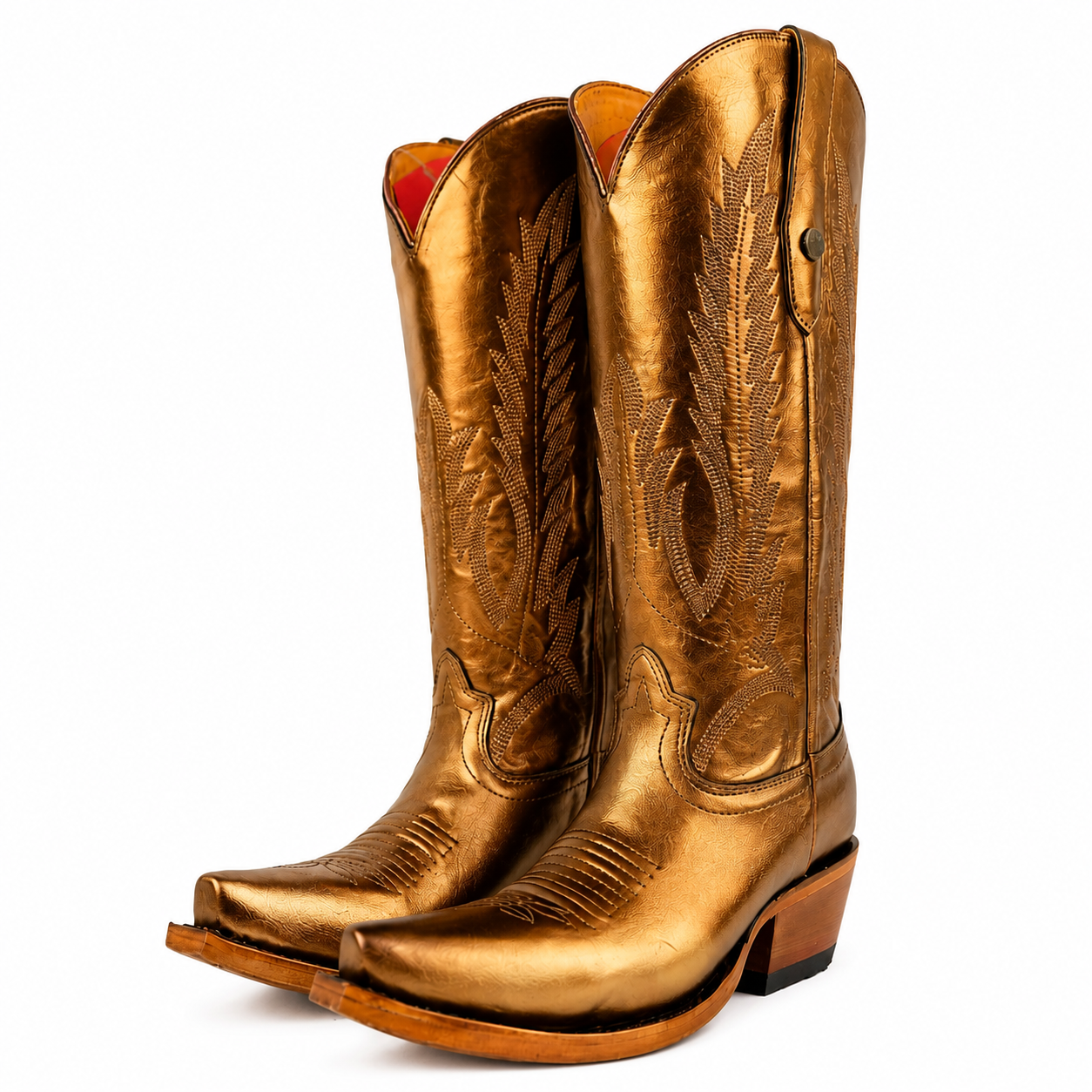 LA HERRADURA WOMEN ADELA PUNTUAL DAMA ESTAMPING  METALICA COBRE SNIP TOE