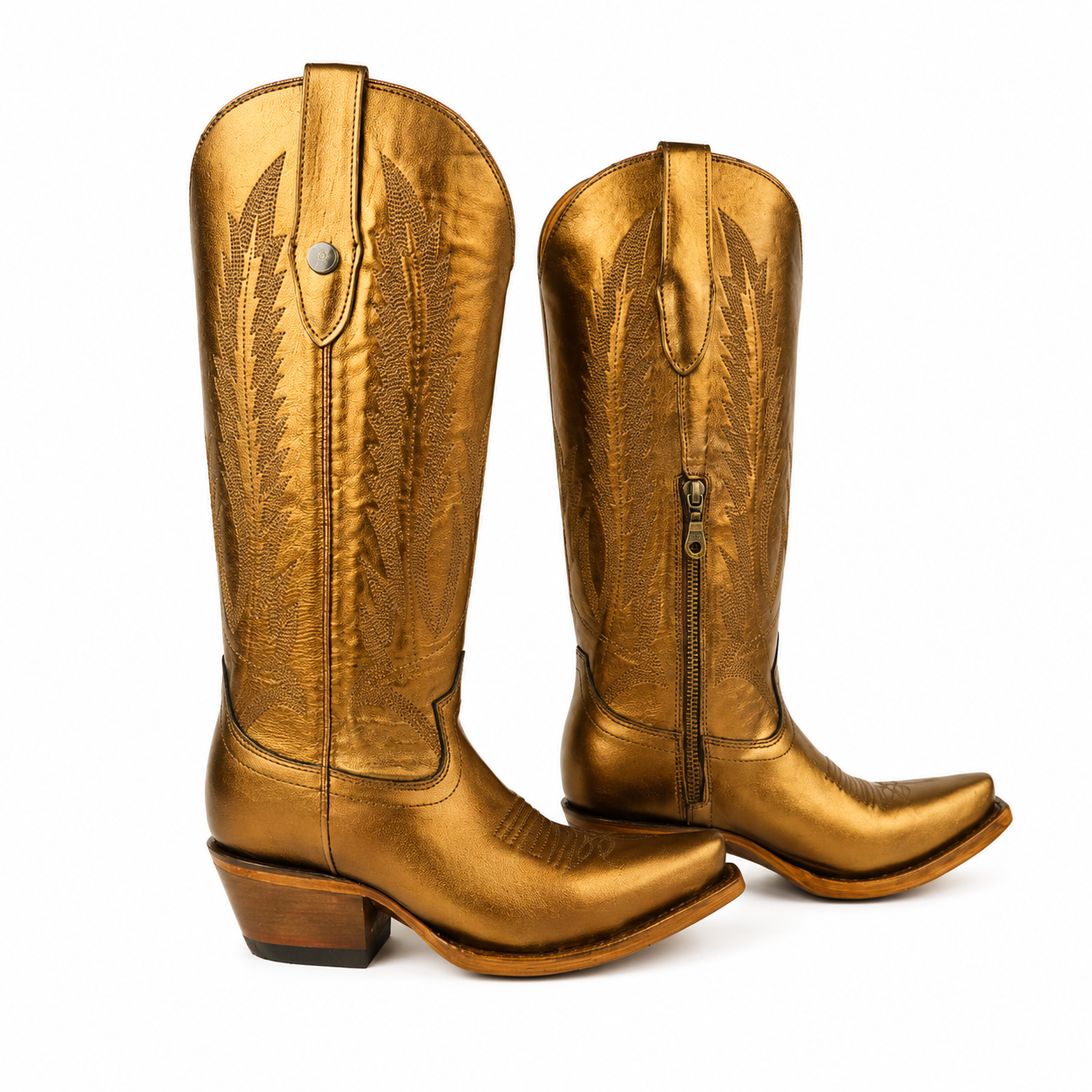 LA HERRADURA WOMEN ADELA PUNTUAL DAMA ESTAMPING  METALICA COBRE SNIP TOE
