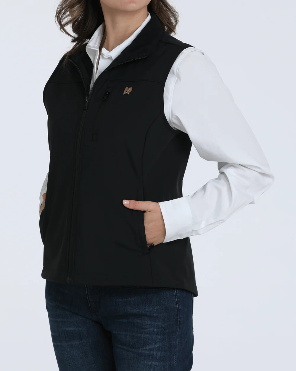 CINCH WOMENS VEST- MAV9922001 BLACK