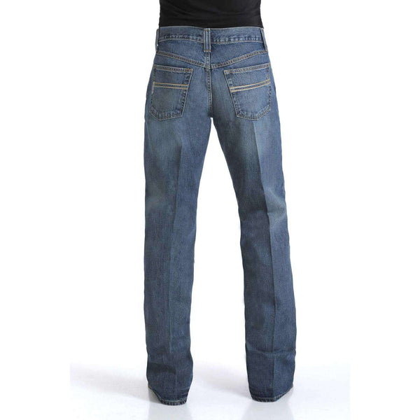 Jeans Cinch Carter Relajado Tiro Medio Bota Ancha Azul Lavado- MB96134001
