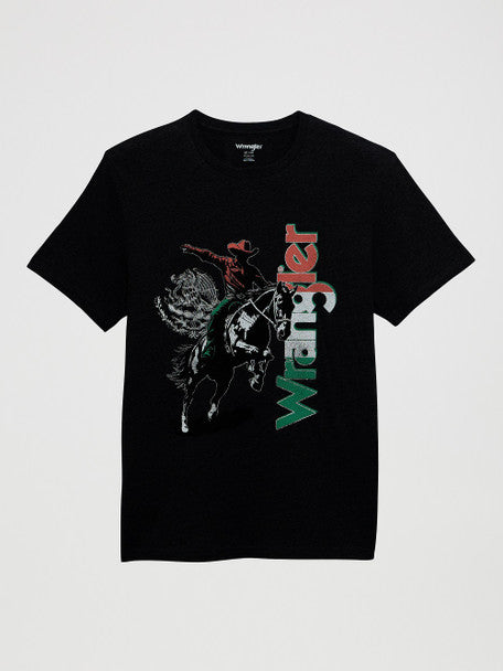 WRANGLER KIDS T-SHIRTS BLACK BRONC RODER MEXICO 112372977