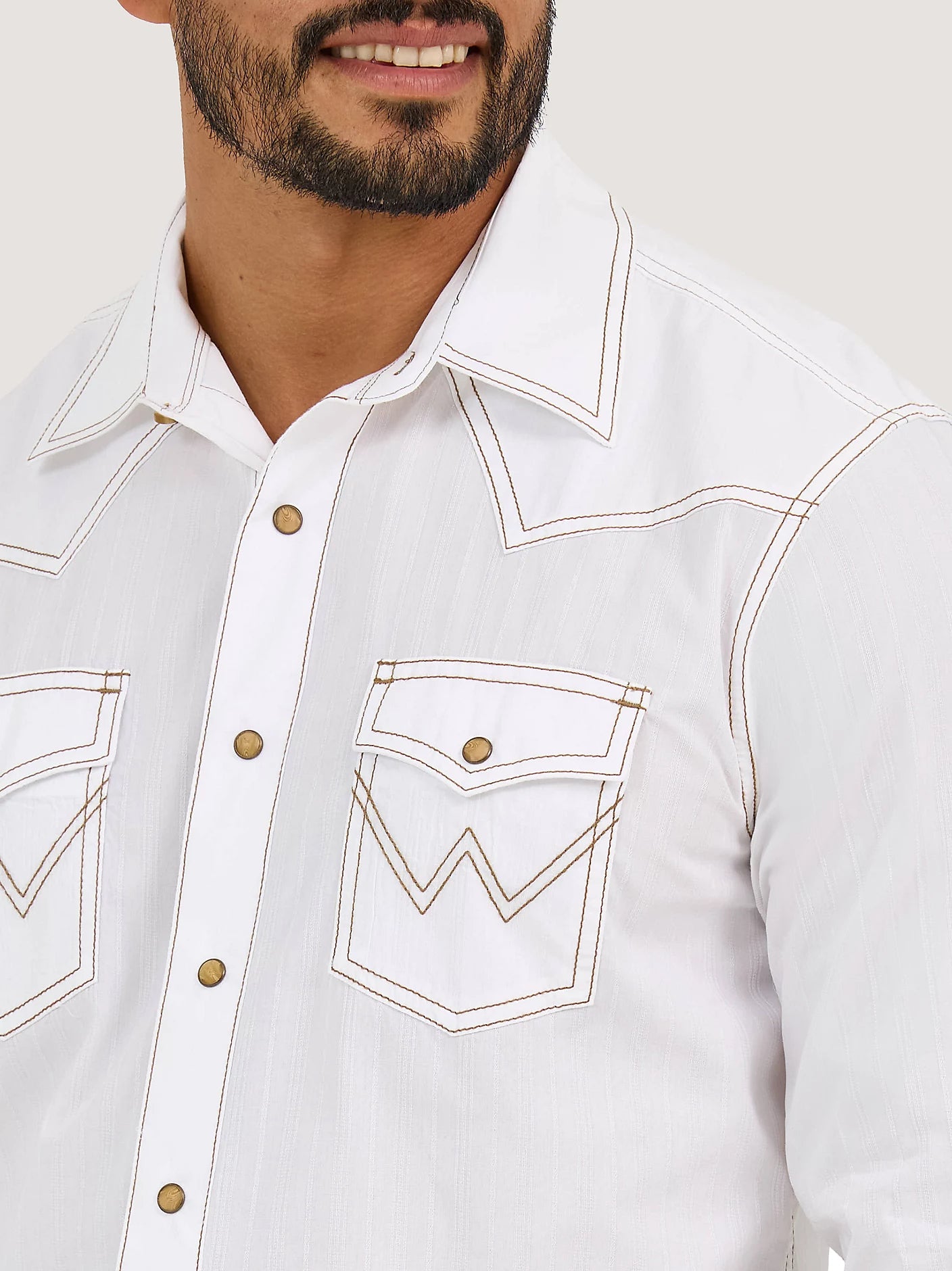 WRANGLER MENS SHIRT CREAM -112375745