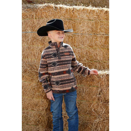 CINCH BOYS POLAR FLEECE BROWN MWK7590020