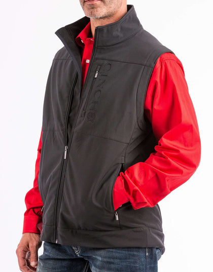 Chaleco Cinch para hombre totalmente negro MWV1082001