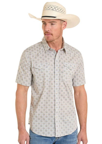CAMISA DE HOMBRE PANHANDLE SLIM TRUE WESTERN WEAR NATURAL - PMN3S08142