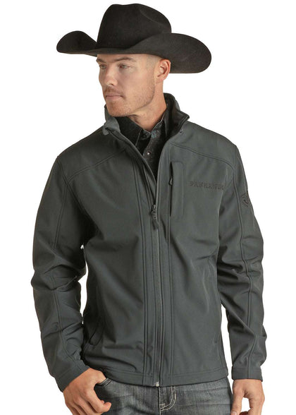 CHAQUETA DE RENDIMIENTO DE ROCK & ROLL CON BORDADO DE SOFTSHELL, ÍNDIGO, PRMO92RZYC