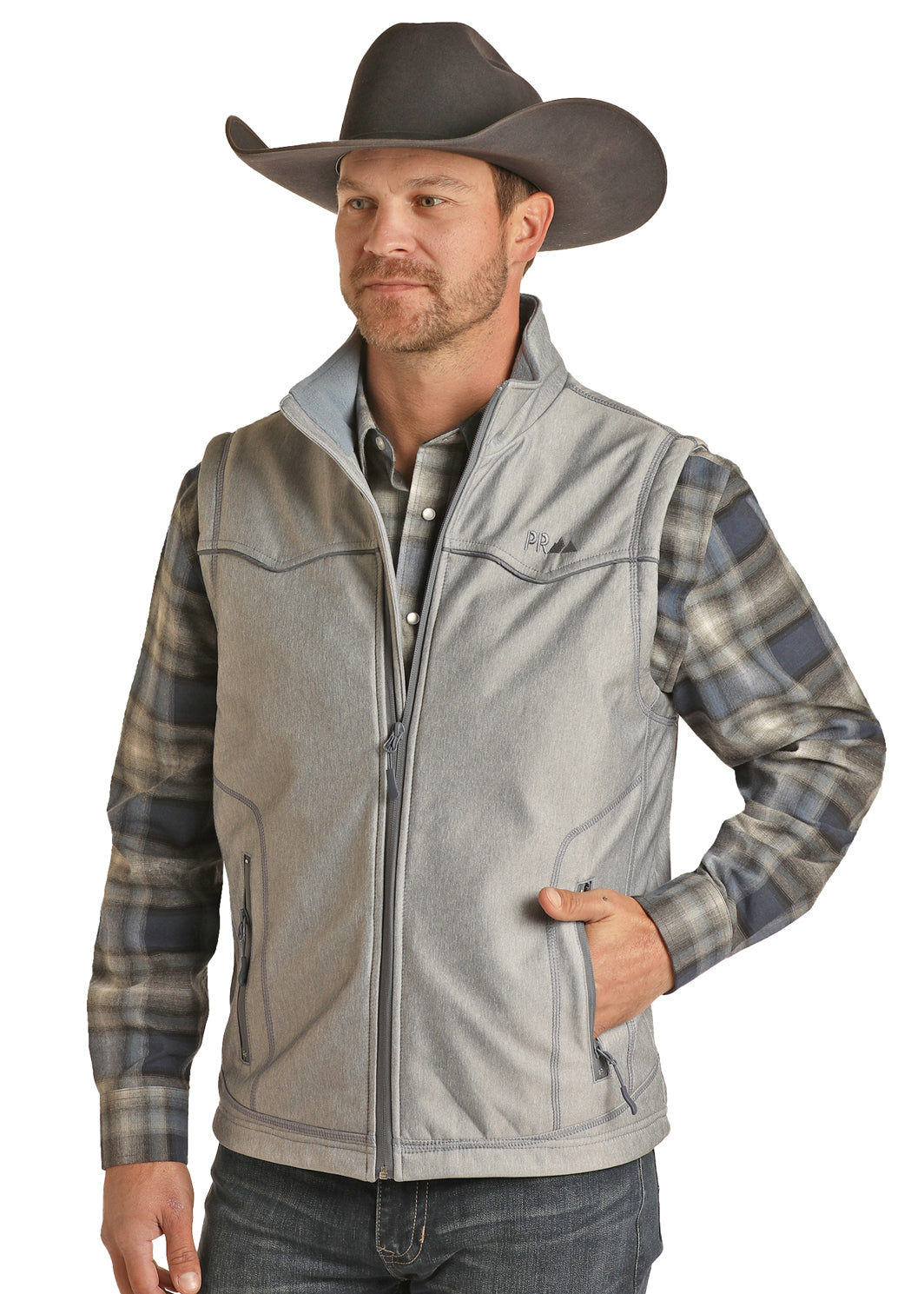PANHANDLE MENS VEST POWDER BLUE-PRMO98RZYB