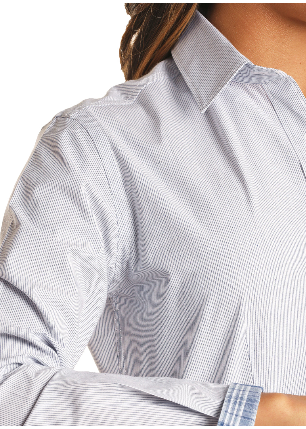 PANHANDLE WOMENS ROYAL LADIES LS BUTTON R4B3289