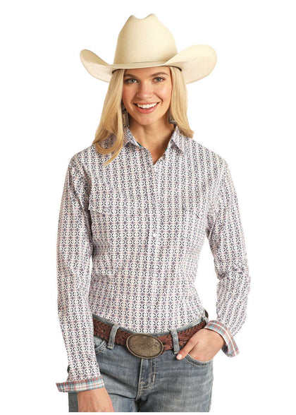 PANHANDLE WOMENS HUESO DAMAS LS SNAP R4S3284