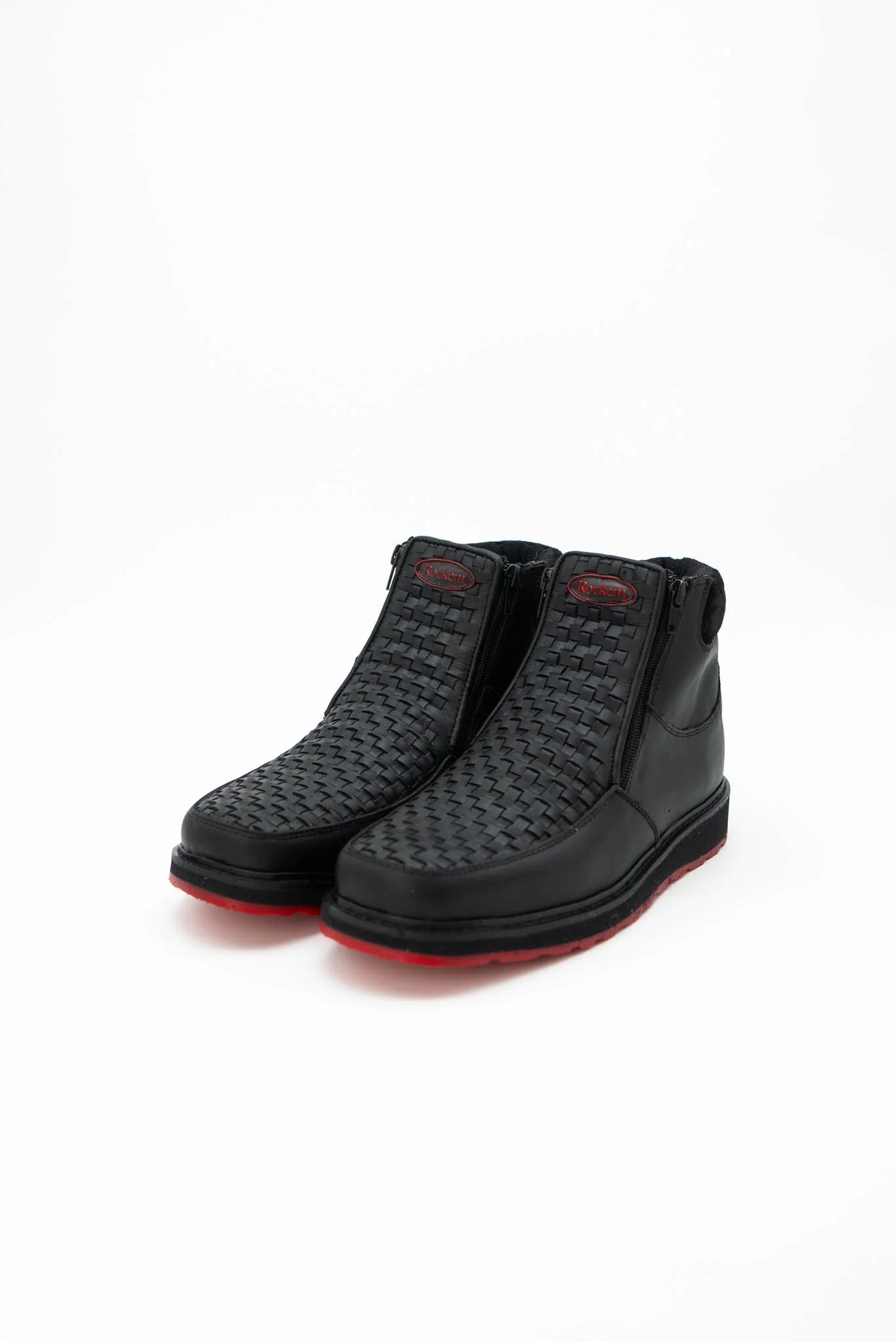 FRANCIA BLACK CRAZY SERBIA RED BOTTOM CASUAL SHOES