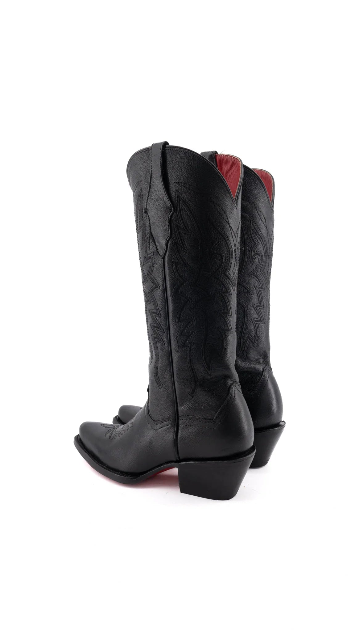 ALEXA CLON VENADO NEGRO OVAL RED BOTTOM BOOT