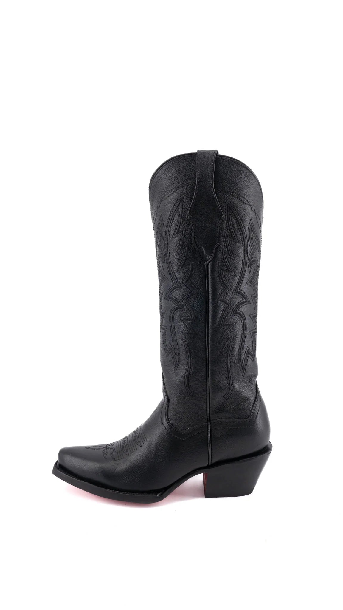 ALEXA CLON VENADO NEGRO OVAL RED BOTTOM BOOT