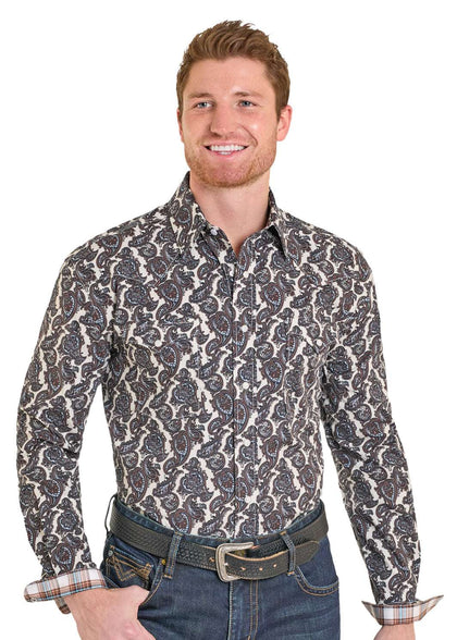 PANHANDLE MEN’S LS 2PKT SNAP BEIGE RMN2S07577