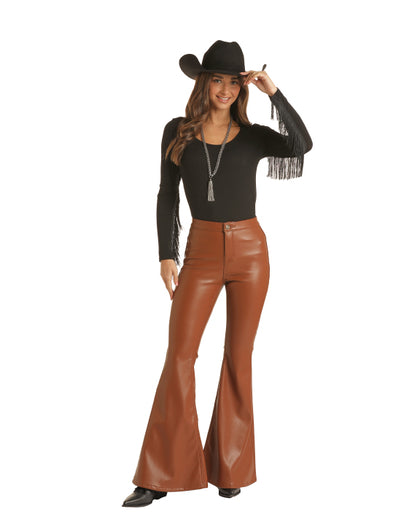 PANTALONES DE CAMPANA ROCK&ROLL RUST PLEATHER RRWD7PRZQY