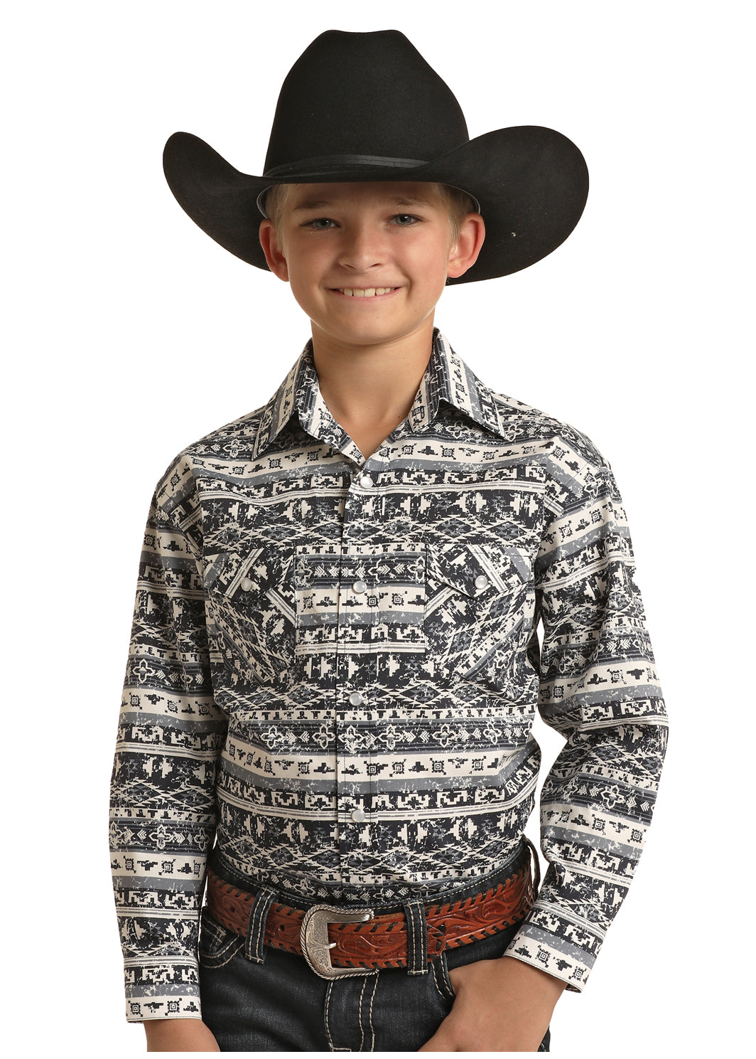PANHANDLE SHIRT LONG SLEEVE CHILD NAVY RSBSOSRYTC