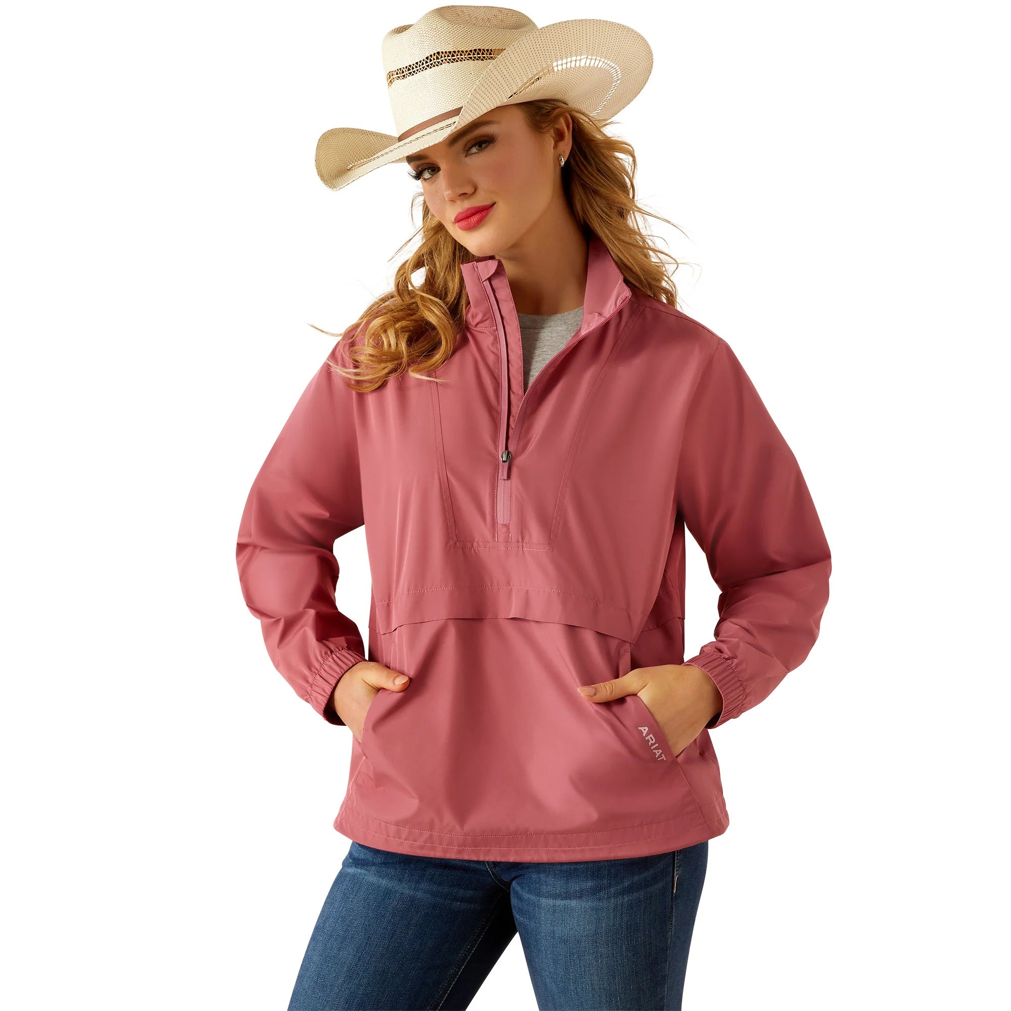 ARIAT WOMEN WHISPER PULLOVER JKT ROSE 10054848